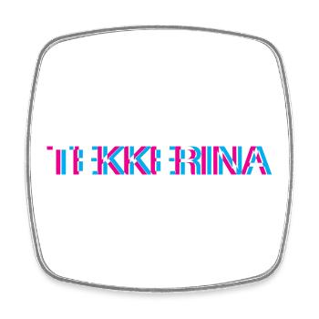 Hardtekk Tekk - Square fridge magnet - white - Front