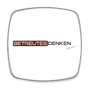 Betreutes Denken, aber nicht mit mir.  - Viereckiger Kühlschrankmagnet - Weiß - Vorne