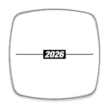 2026 Jahr Element - Viereckiger Kühlschrankmagnet - Weiß - Vorne