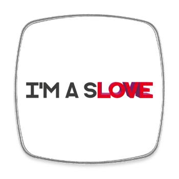 ICH BIN EIN SLOVE – lass uns reden - Viereckiger Kühlschrankmagnet - Weiß - Vorne