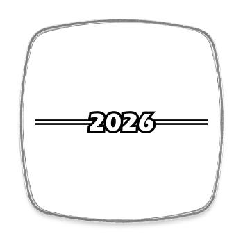 2026 Stroke Element - Square fridge magnet - white - Front