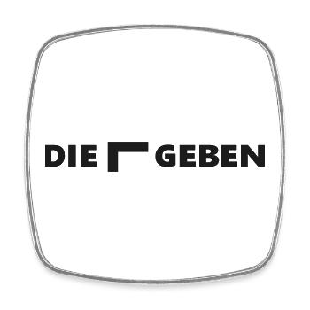DIE KANTE GEBEN Schriftzug Malle Lustig Saufen - Viereckiger Kühlschrankmagnet - Weiß - Vorne