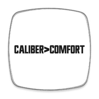 Caliber Ahead of Comfort – Concealed Carry in Accordance with 2nd V - Square fridge magnet - white - Front
