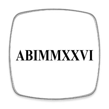 Abi 2026 - Abitur - Römische Ziffern - Latein - Viereckiger Kühlschrankmagnet - Weiß - Vorne