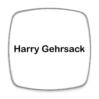 Harry Gehrsack - Viereckiger Kühlschrankmagnet - Weiß - Vorne