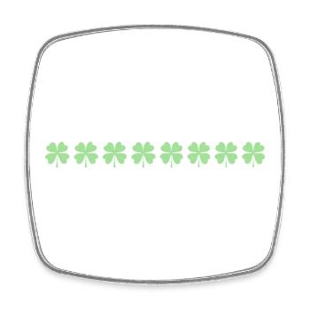 Pastel Clover Row - Viereckiger Kühlschrankmagnet - Weiß - Vorne