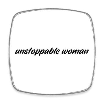 unstoppable - Viereckiger Kühlschrankmagnet - Weiß - Vorne