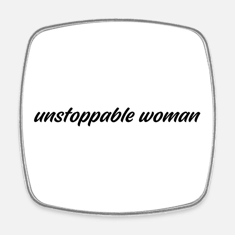 Unstoppable - Square fridge magnet - white