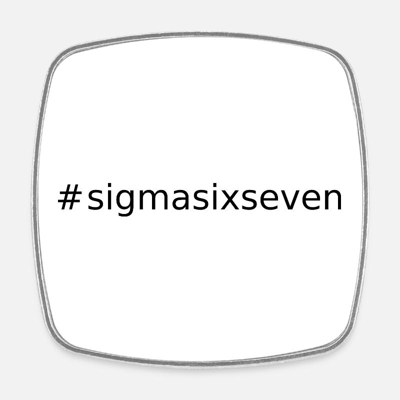 #sigmasixseven - Magnet carré - blanc