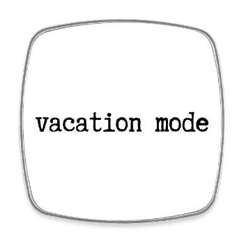 vacation mode - Square fridge magnet - white - Front