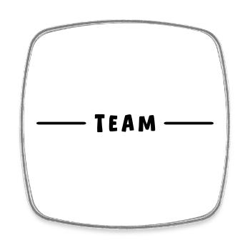 Team Linie - Viereckiger Kühlschrankmagnet - Weiß - Vorne