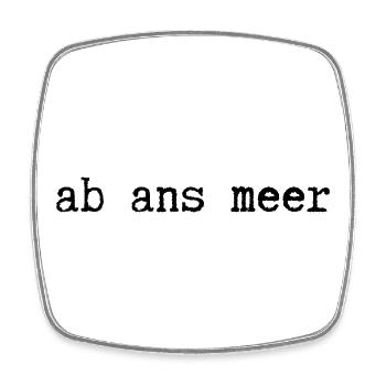 ab ans meer - Viereckiger Kühlschrankmagnet - Weiß - Vorne