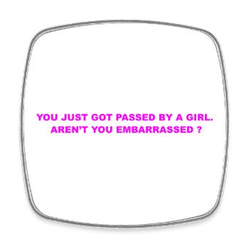you just go - Square fridge magnet - white - Front