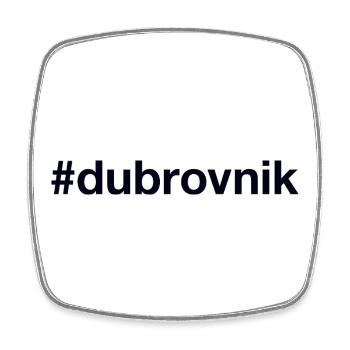 Dubrovnik Hrvatska Croatia Kroatien Hashtag - Magnet carré - blanc - Devant