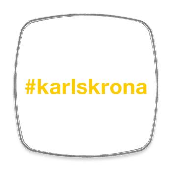 Karlskrona Sverige Sweden Schweden - Square fridge magnet - white - Front