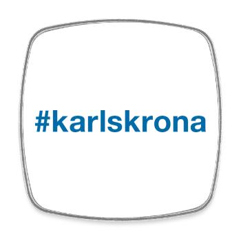 Karlskrona Sverige Suède Schweden - Magnet carré - blanc - Devant