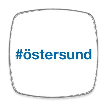 Östersund Sverige Sweden Schweden Hashtag - Square fridge magnet - white - Front