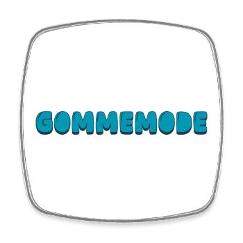Gommemode - Viereckiger Kühlschrankmagnet - Weiß - Vorne