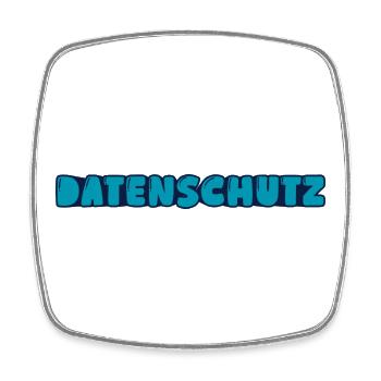 Datenschutz - Viereckiger Kühlschrankmagnet - Weiß - Vorne