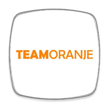 Team Oranje - Nederland - Netherlands Niederlande - Viereckiger Kühlschrankmagnet - Weiß - Vorne