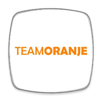 Team Oranje - Nederland - Netherlands Niederlande - Viereckiger Kühlschrankmagnet - Weiß - Vorne