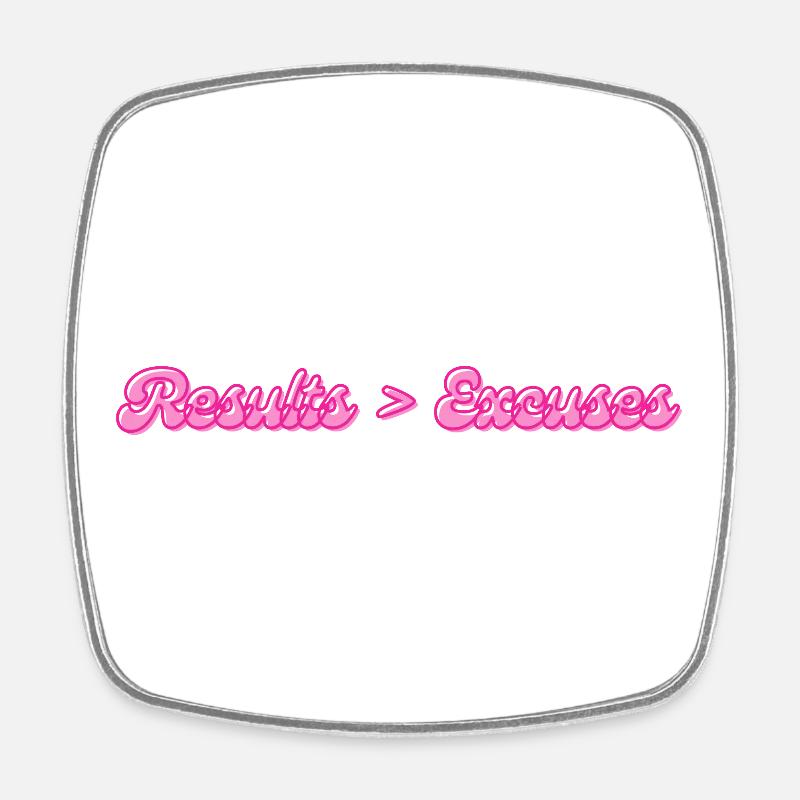 Résultats > Excuses - Magnet carré - blanc