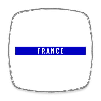 France Rectangle Bleu - Magnet carré - blanc - Devant