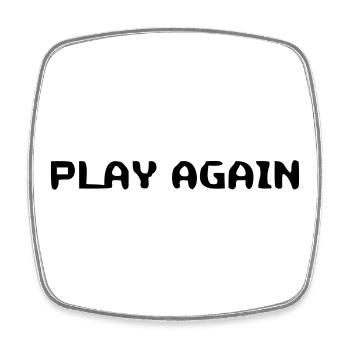 Motivational Play Again Saying - Square fridge magnet - white - Front