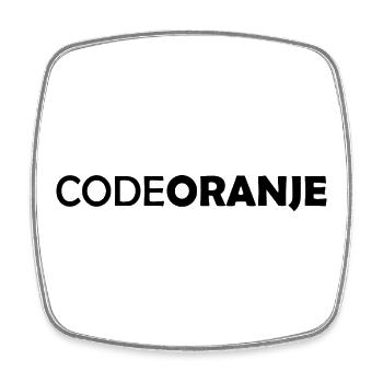 Code Oranje - Nederland - Netherlands Niederlande - Viereckiger Kühlschrankmagnet - Weiß - Vorne
