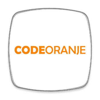 Code Oranje - Nederland - Netherlands Niederlande - Viereckiger Kühlschrankmagnet - Weiß - Vorne