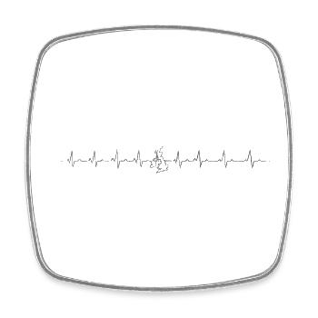 heartbeat England Maps - Square fridge magnet - white - Front