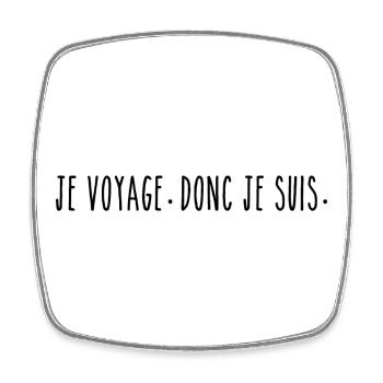 Je Lis Donc Je Suis - Humour Littéraire - Magnet carré - blanc - Devant