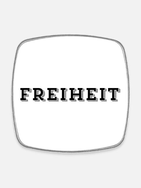 FREEDOM – Boundless and free - Square fridge magnet - white