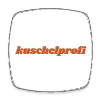 Kuschelprofi Retro-Stil - Viereckiger Kühlschrankmagnet - Weiß - Vorne