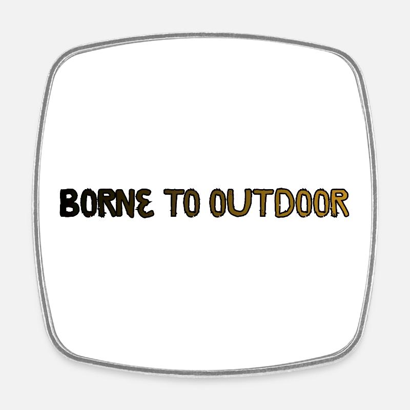 Wheel tracks - Square fridge magnet - white