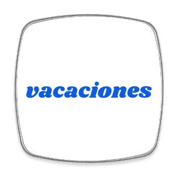 vacaciones - Viereckiger Kühlschrankmagnet - Weiß - Vorne