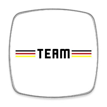 Team Deutschland - Viereckiger Kühlschrankmagnet - Weiß - Vorne