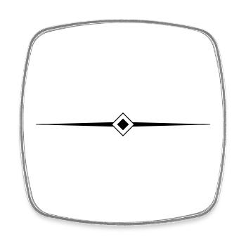 Line Dash Icon - Square fridge magnet - white - Front