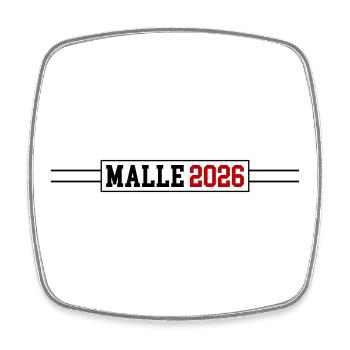 Malle 2026 - Square fridge magnet - white - Front
