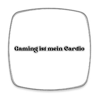 20-Gamer-Gaming Cardio - Viereckiger Kühlschrankmagnet - Weiß - Vorne