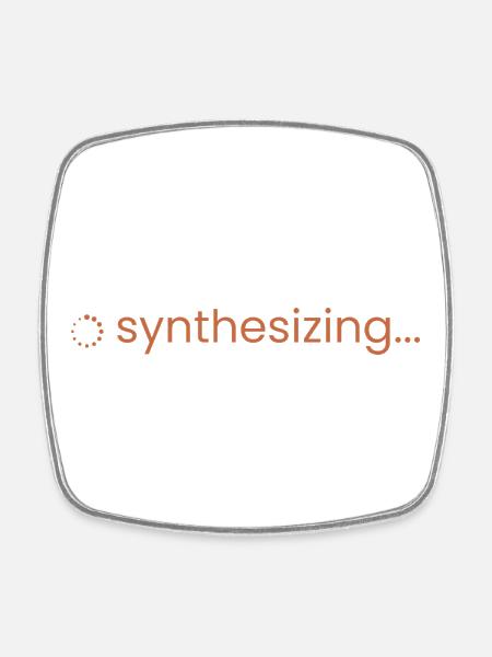 synthesizing… Loading Spinner für Ideenmenschen - Viereckiger Kühlschrankmagnet - Weiß