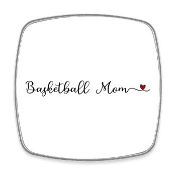 Basketball Mom - Square fridge magnet - white - Front