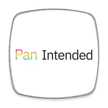 Pan intended – a pansexual subtle pride shirt - Square fridge magnet - white - Front