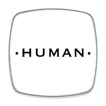 HUMAIN – Déclaration pour plus d’humanité - Magnet carré - blanc - Devant