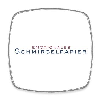 Emotionales Schmirgelpapier - Viereckiger Kühlschrankmagnet - Weiß - Vorne