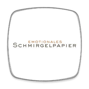 Emotionales Schmirgelpapier - Viereckiger Kühlschrankmagnet - Weiß - Vorne