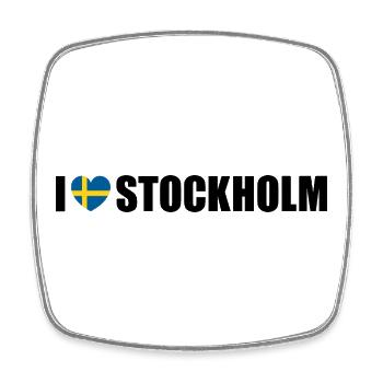 I love Stockholm Sweden - Square fridge magnet - white - Front