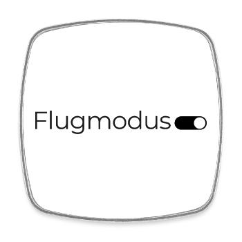 Flugmodus an. – Minimalistisches Design - Viereckiger Kühlschrankmagnet - Weiß - Vorne