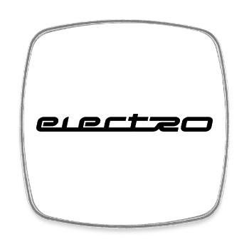 Electro music - Square fridge magnet - white - Front