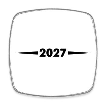 2027 - Magnet carré - blanc - Devant